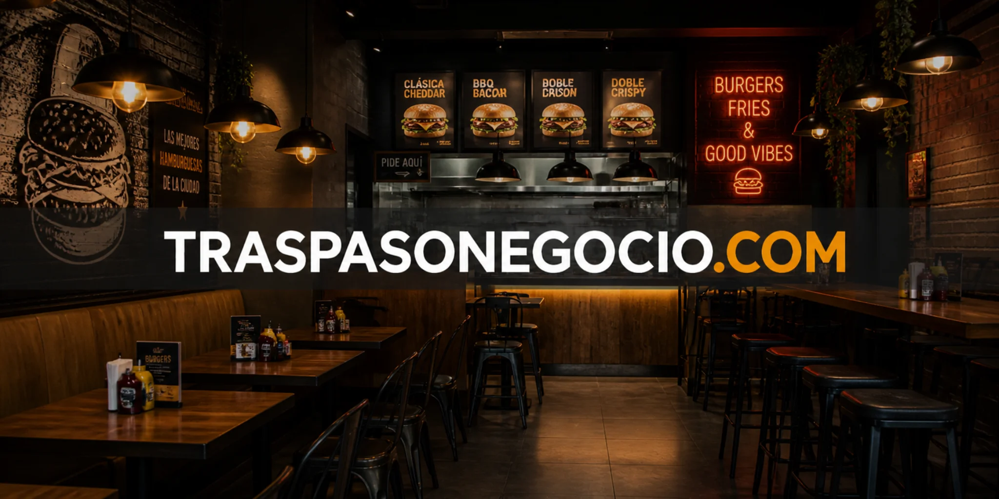 Traspaso de hamburguesería con cocina equipada y licencia